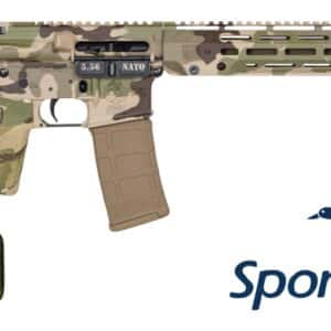 Diamondback DB175AK622 DB15  Sports South Exclusive 5.56 NATO 30+1 16" Threaded Barrel, Swamp Stalker Camo w/Logo Cerakote Aluminum Receiver w/Picatinny Rail, M-LOK Handguard, B5 Bravo MultiCam Polyme