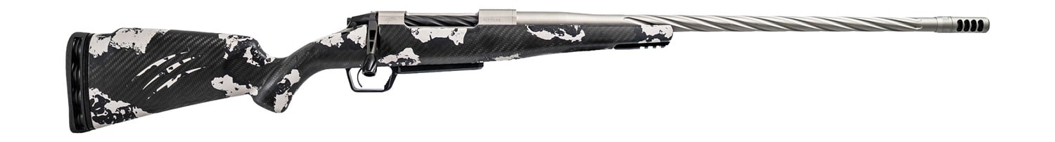 Fierce Firearms ROGSSX22CM20TP Twisted Rogue XP 22 Creedmoor 3+1 20" Tungsten Cerakote Spiral Fluted Barrel, Drilled & Tapped Receiver, BiPod Rail Forend, Phantom Camo LR Negative Comb Carbon Fiber St
