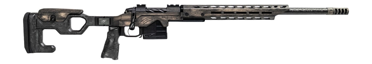 Fierce Firearms REPMT308WIN18DB Reaper MTN 2.0 308 Win 3+1 22" Carbon Fiber Match Grade Threaded Barrel, Distressed Bronze Cerakote Titanium Drilled & Tapped Receiver, M-LOK Handguard, Magnesium Foldi