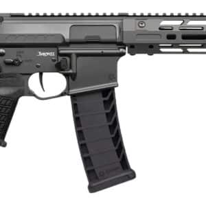 CMMG 94A68CD-TNG Zeroed Banshee Mk4 9mm Luger 33+1 6.50" Black Nitride Threaded Barrel, Tungsten Cerakote Aluminum Receiver w/Picatinny Rail, M-LOK Handguard, Black Polymer CMMG RipBrace, CMMG Zeroed