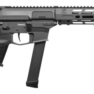 CMMG 99A6832-TNG Zeroed Banshee MkGs 9mm Luger 33+1 6.50" Black Nitride Threaded Barrel, Tungsten Cerakote Aluminum Receiver w/Picatinny Rail, M-LOK Handguard, Black Polymer CMMG RipBrace, CMMG Zeroed