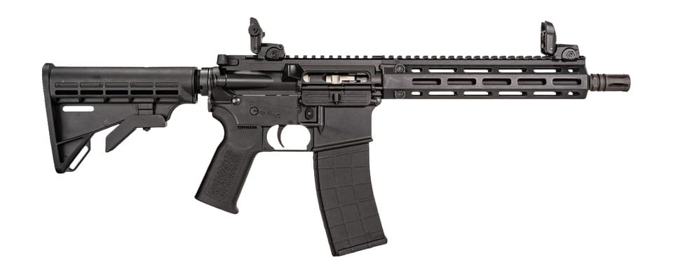Tippmann Arms A101151 M4-22 Pro SBR 22 LR 25+1 11" Black Parkerized Threaded Barrel, Matte Black Aluminum Receiver w/Picatinny Rail, M-LOK Handguard, Black Adjustable Polymer Stock, Black Gen2 Grip