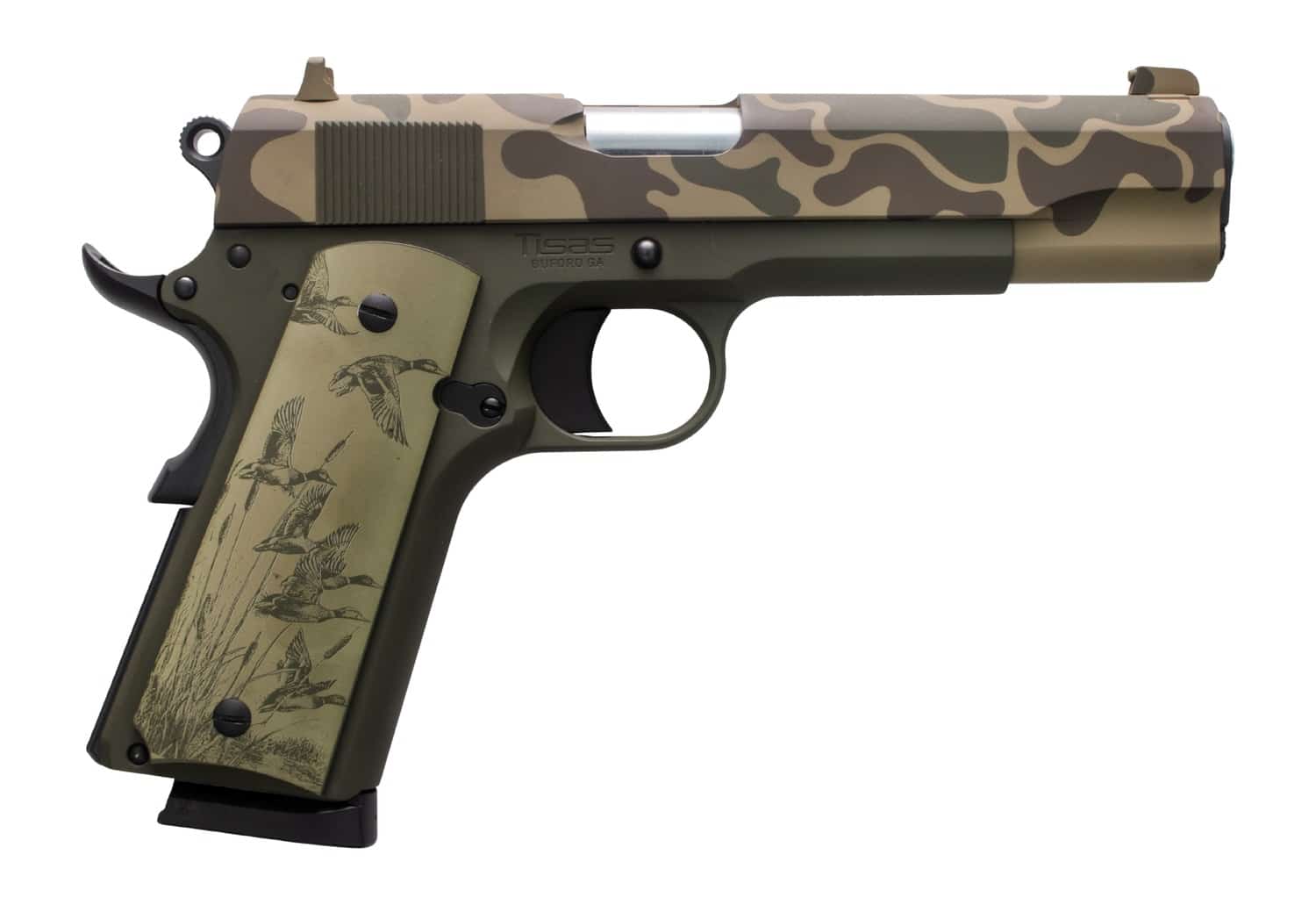 Tisas Arms 10100516AA4 1911 A1 Stakeout Sports South Exclusive 45 ACP 8+1 5" Carbon Steel Barrel & Slide, Carbon Steel Frame w/Beavertail