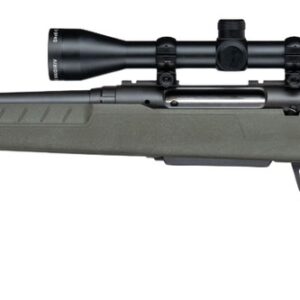 Savage Arms 33186 XP 243 Win 4+1 20" Matte Black Carbon Steel Threaded Barrel & Drilled & Tapped Receiver, OD Green Synthetic Fixed w/Pistol Grip Stock, 3-9x40mm Duplex Scope, Left Hand