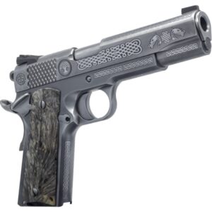 Dickinson LLC DKSN45MPRP Adam 1911 Mesopatamia Full Size 45 ACP 8+1 5" Stainless Steel Barrel, Serration B Slide, Steel Frame w/Beavertail