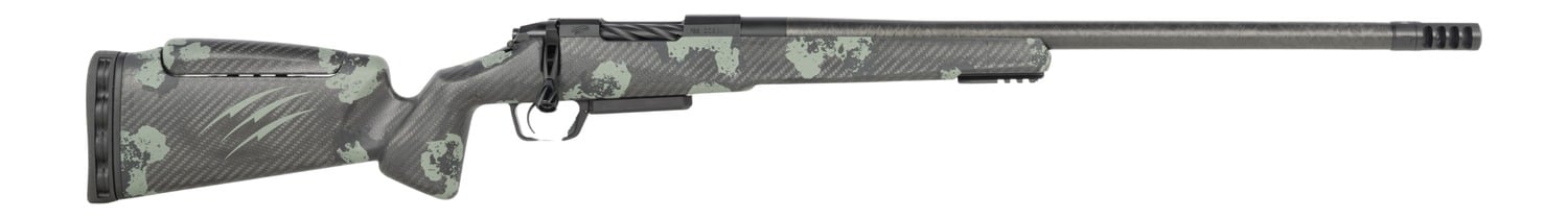 Fierce Firearms RIVSCX7PRC22BF Carbon Rival XP 2.0 7mm PRC 3+1 22" Carbon Fiber Match Grade Barrel, Black Cerakote Stainless Steel Drilled & Tapped Receiver, Forest Camo Push Button Adj Cheek Piece Ca