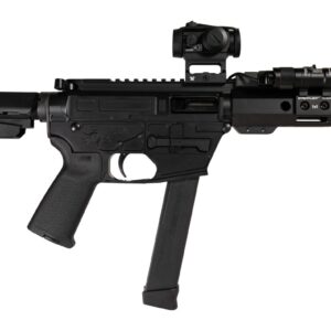 Shark Coast Tactical SCC8110CABLK-S Creepy Andrew 9mm Luger 30+1 Aluminum Receiver Picatinny Rail Receiver Black Polymer SB Tactical SBA3 Brace