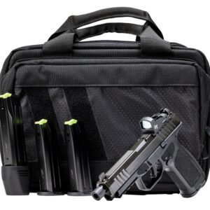 Rost Martin RM1FTBSPL RM1F Tactical Bundle 9mm Luger 24+1 4.50" Black Threaded Barrel, Black Nitron Steel Serrated w/Optic Slide, Black Polymer Frame w/Picatinny Rail, Interchangeable Backstrap Grip,