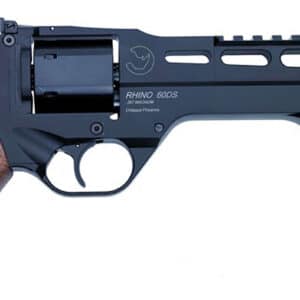 Chiappa Firearms CF340248 Rhino 60SAR *CA Compliant 357 Mag 6 Shot 6" Black Anodized  Steel Barrel, Blued Steel Cylinder, Black Anodized Aluminum Frame & Barrel Shroud, Picatinny Rails, Walnut Grip