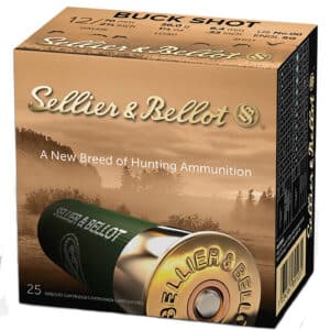 Sellier & Bellot SB12BSC Hunting 12Gauge 2.75" 12Pellets 1 1/4oz 00Buck Shot 25 Box/10 Case