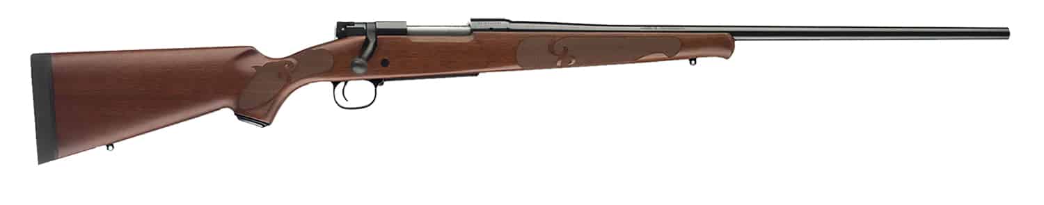 Winchester Guns 535200220 Model 70 Featherweight 308 Win Caliber with 5+1 Capacity, 22" Barrel, Brushed Polish Blued Metal Finish & Satin Walnut Fixed Feather Checkered Stock Right Hand (Full Size)