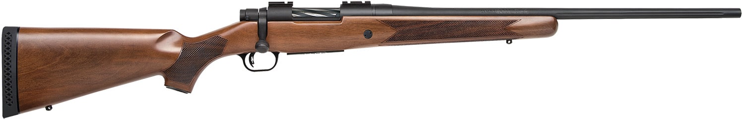 Mossberg 27861 Patriot Walnut Full Size 308 Win 5+1 22" Matte Blued Fluted Barrel, Matte Blued Steel Receiver, Walnut Wood Stock