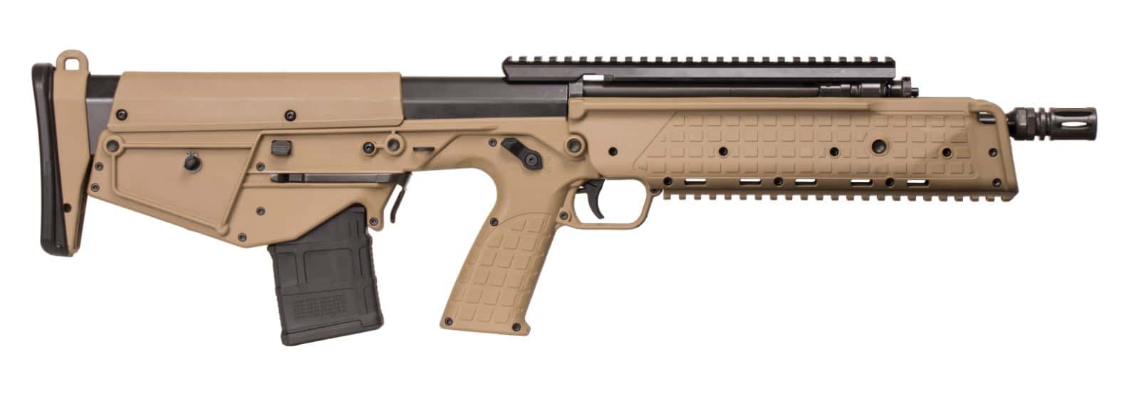 Kel-Tec RDB bullpup rifle in .223 Rem/5.56 NATO with 20-inch barrel and tan stock