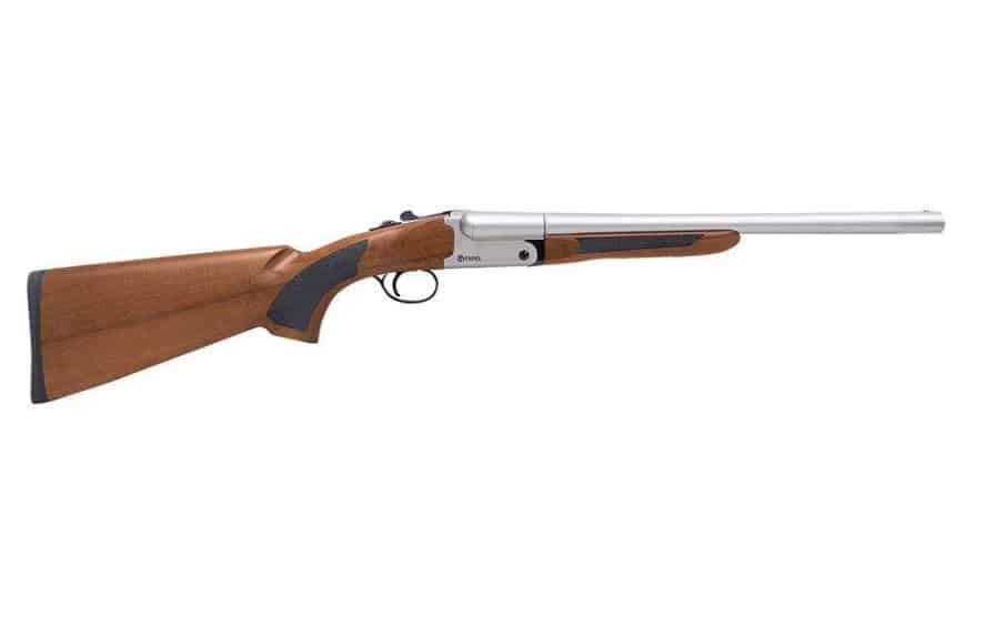 Citadel Boss Coach 20 gauge side-by-side shotgun with 18.5-inch barrel and nickel finish