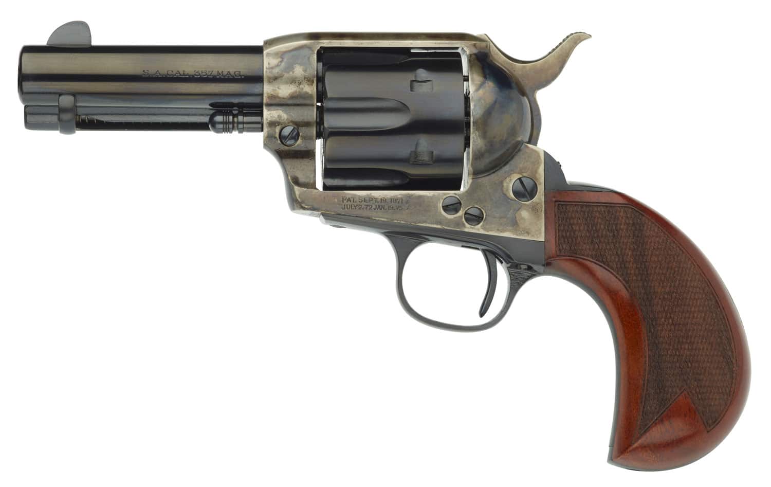 Taylors & Company 1873 Cattleman .357 Magnum revolver with 3.5-inch blued barrel