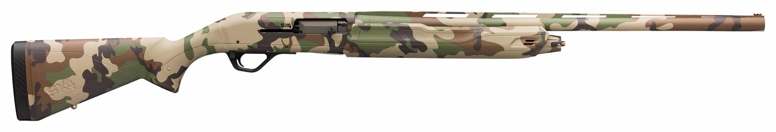 Winchester SX4 Waterfowl Hunter 12 gauge shotgun with 28-inch barrel and Woodland camouflage