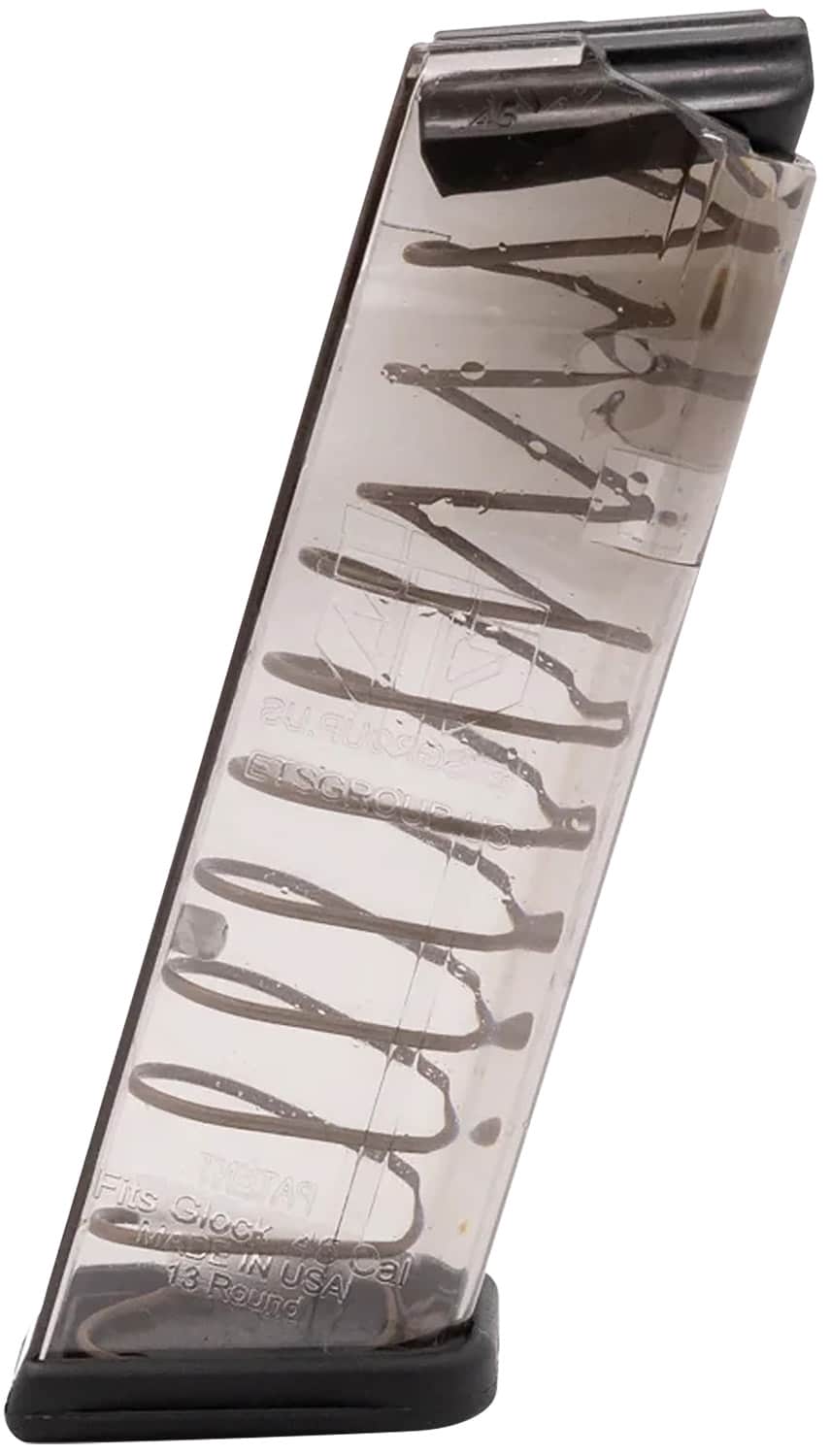 ETS Group GLK21 Pistol Mags  13rd 45 ACP Compatible w/ Glock 21/30/41 Clear Polymer