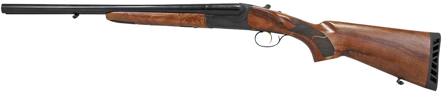 Iver Johnson IJ800 12 Gauge side-by-side shotgun with 20-inch barrel and walnut stock