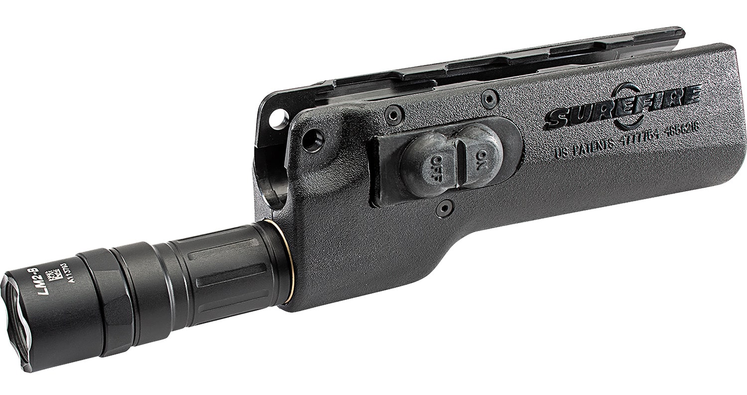 SureFire black MP5 forend weaponlight with 1,000-lumen LED