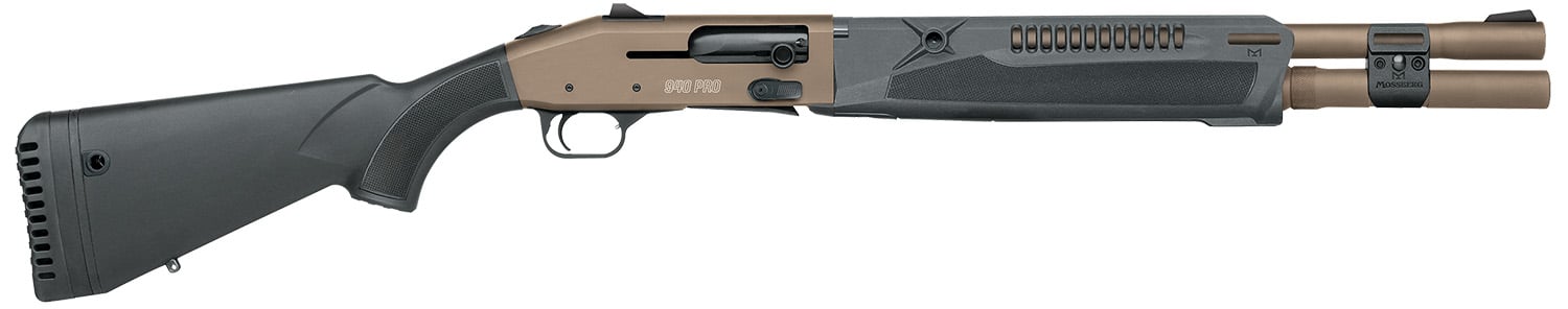Mossberg 940 Pro Tactical SPX 12 gauge shotgun with 18.5-inch barrel and FDE finish