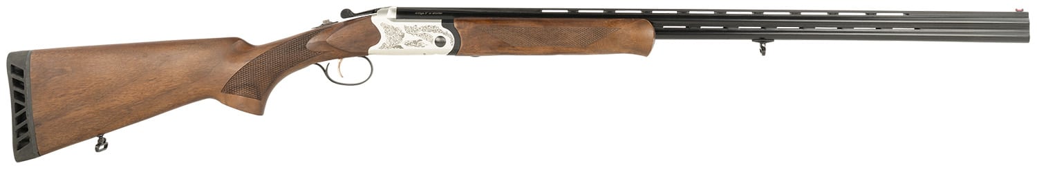 Over/under .410 Bore shotgun with engraved receiver and walnut stock