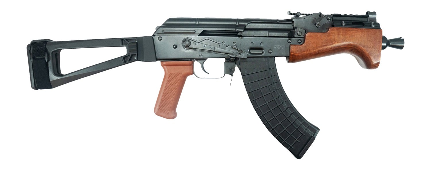 Pioneer Arms Micro Hellpup 7.62x39mm 7-inch braced pistol with wood furniture