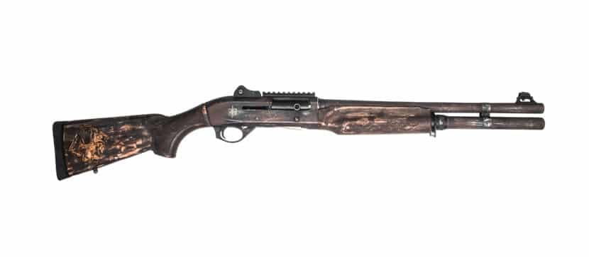 Military Arms MAC Apocalypse 12 Gauge semi-auto shotgun with distressed Cerakote finish