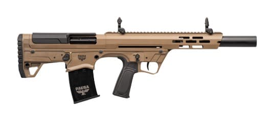 Panzer Arms BP12 G3 12 Gauge semi-auto bullpup shotgun with 18.5-inch barrel in FDE