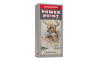 Winchester Power-Point .300 AAC Blackout 150 grain rifle ammunition, 20 rounds