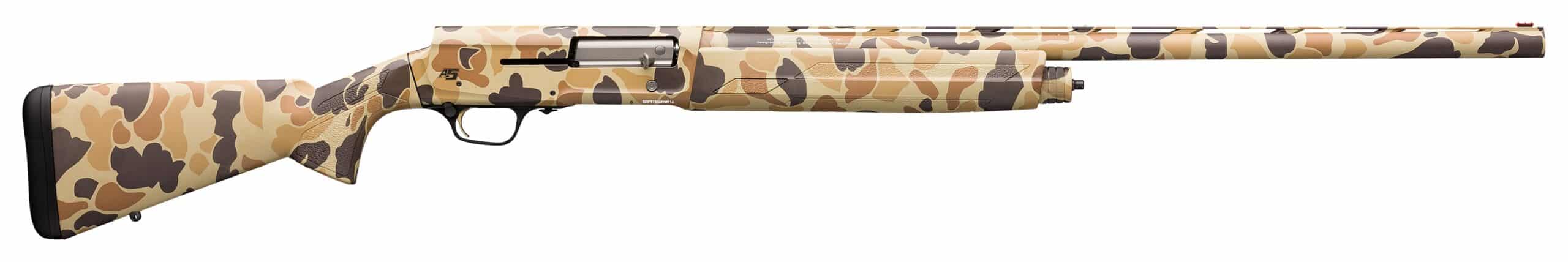 Browning A5 Sweet Sixteen 16 gauge shotgun with 28-inch barrel and Vintage Tan camo finish