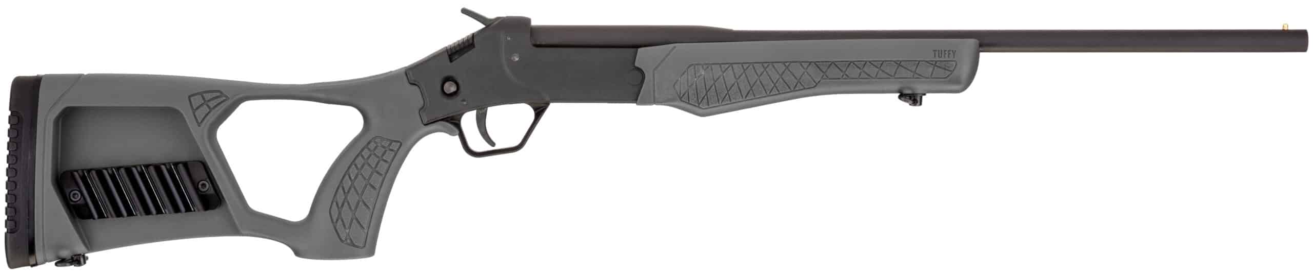 Rossi Tuffy .410 Bore shotgun with 18.5-inch barrel and gray synthetic thumbhole stock
